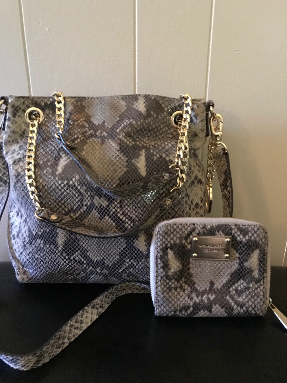 Michael Kors leather person wallet set